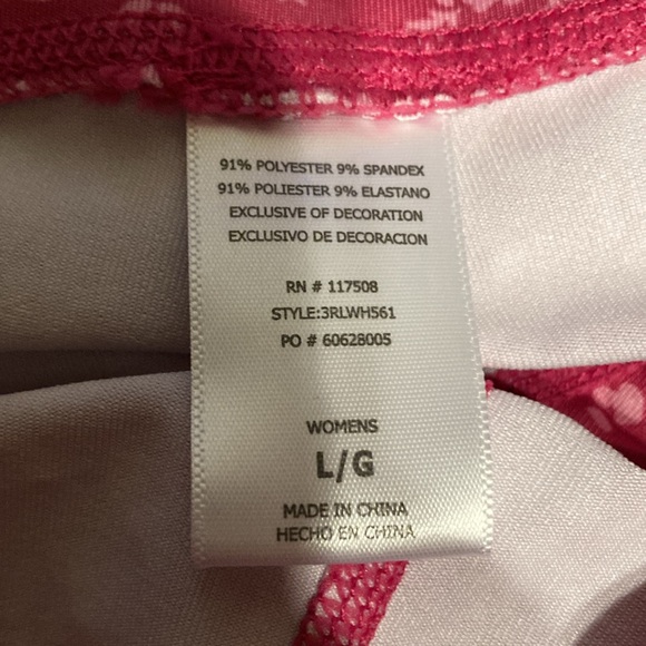 Reebok Pink Floral High-Rise Bike Shorts NWOT - Picture 5 of 7